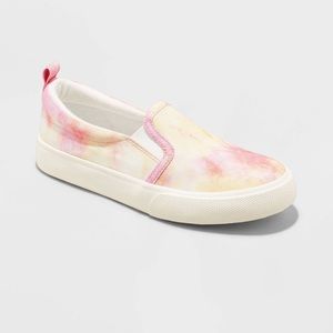 Girls' Sariah Slip-On Sneakers - Cat & Jack - pink tie dye - various sizes - new